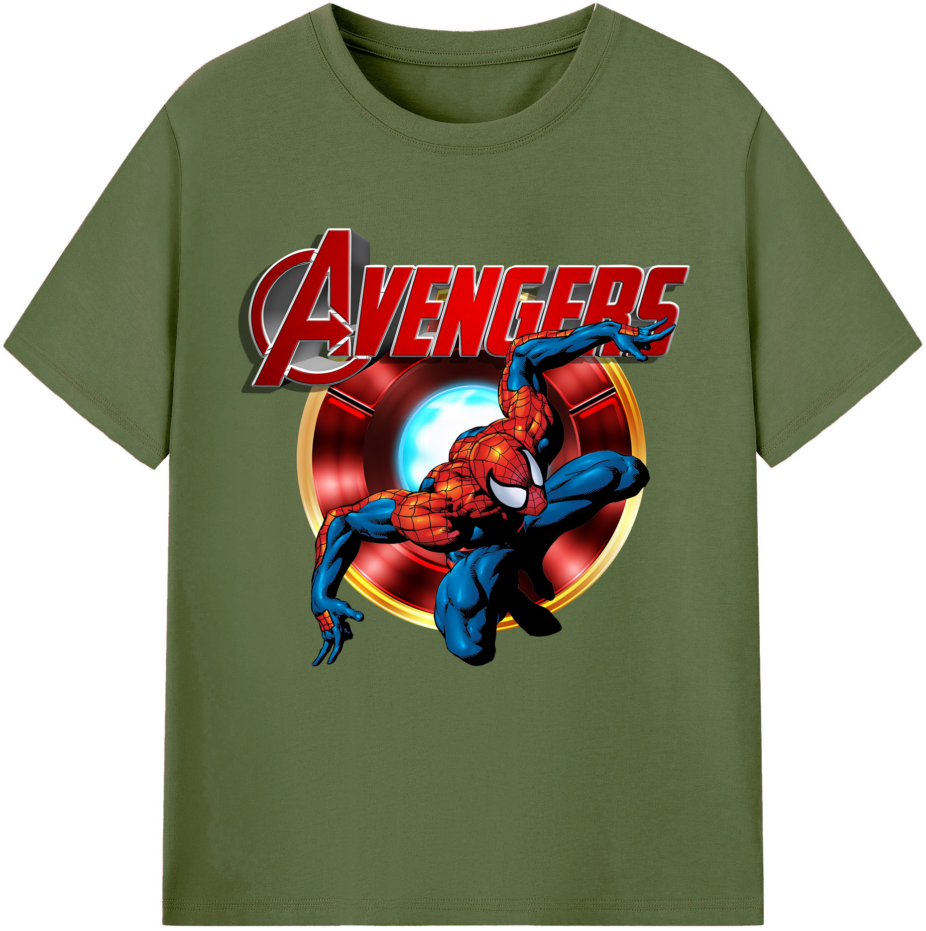 （画像用） Spider Man スパイダーマン 綿100％半袖Tシャツ（フロントプリント）